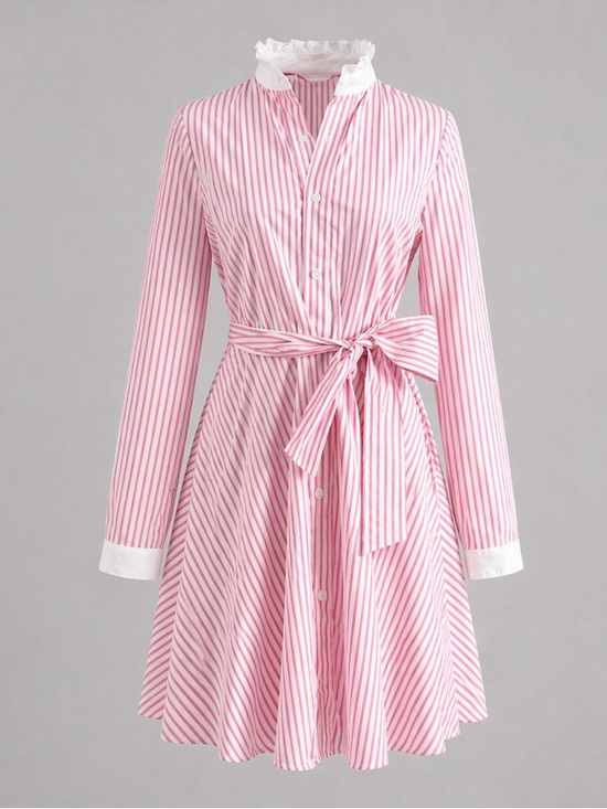 Kiel James Patrick Dresses & Skirts - Kiel James Patrick KJP Oxford Striped Shirtdress Midi Pink / White XS
